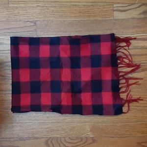 Red and black checkered scarf